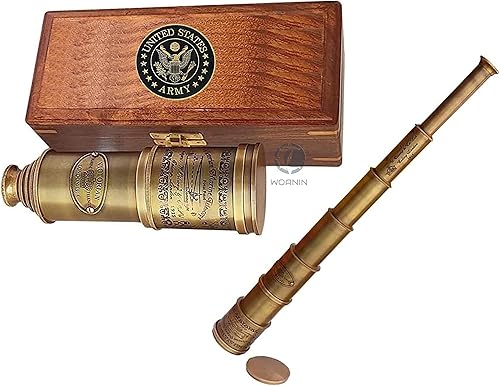15 telescopios piratas de cristal espía vintage, telescopio pirata funcional de latón y visión clara con funda de cuero de primera calidad, disponible en Yaxa Venezuela
