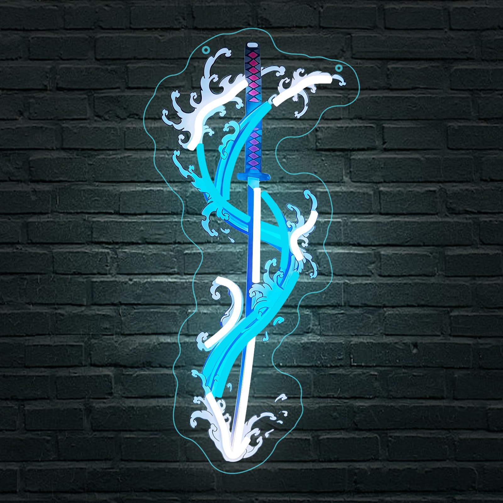 Anime Neon Sign,Japanese Demon Sword Neon Signs for Wall Decor, Gamer Katana Led Neon Sign for Game Room Decor,Anime Room Decor,Best Anime Game Gifts for Teen Boys