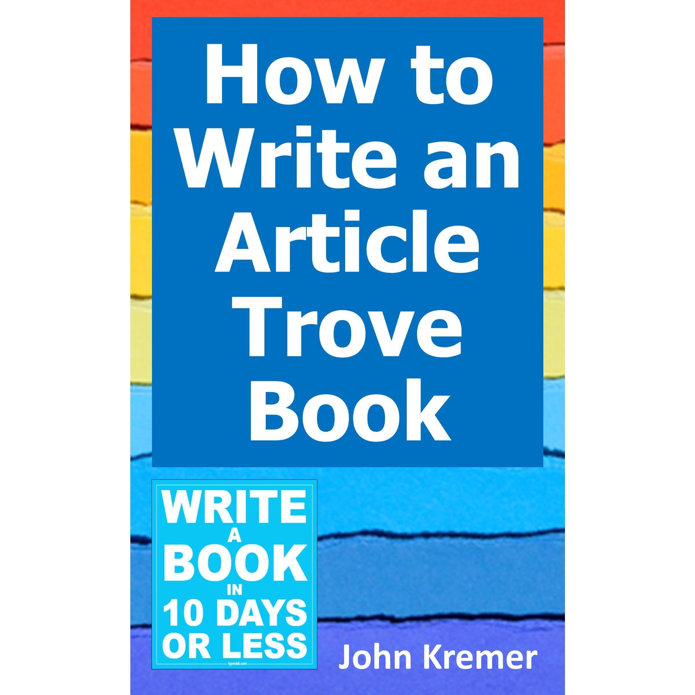 How to Write an Article Trove Book