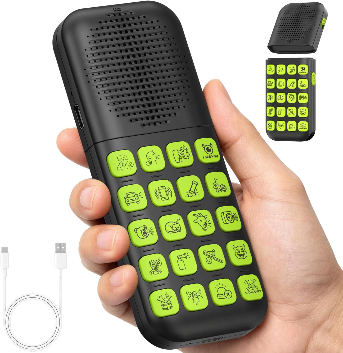 Fikami 20 Hilarious Sounds DIY Recording Sound Effects Machine Gifts for Boys Girls,Can DIY Recording and Playback,Boys Prank Gifts for Kids,6 7 8 9 10 11 12 Year Old Boy Gift Toys