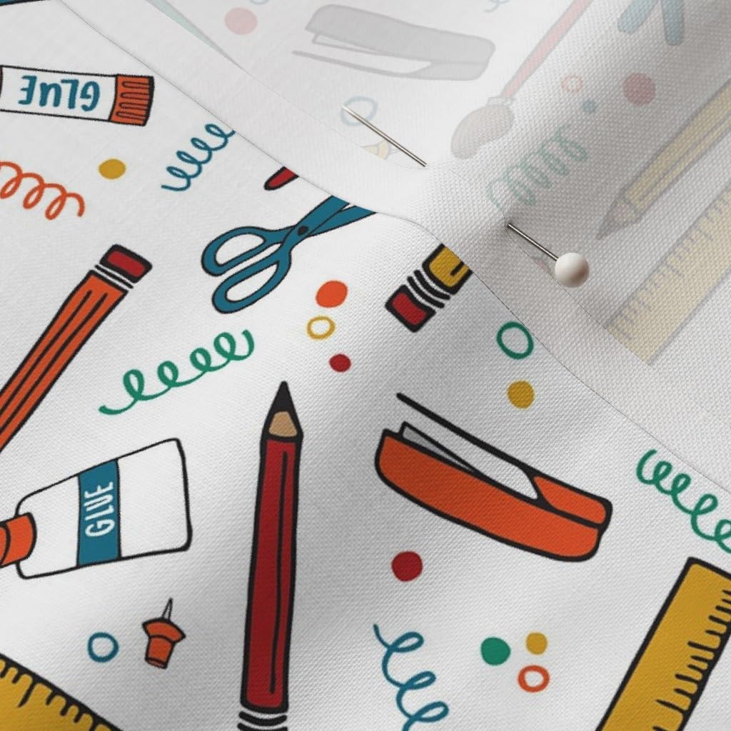 Spoonflower Fabric - School Light Teacher Printed on Petal Signature Cotton Fabric by The Yard - Sewing Quilting Apparel Crafts Decor