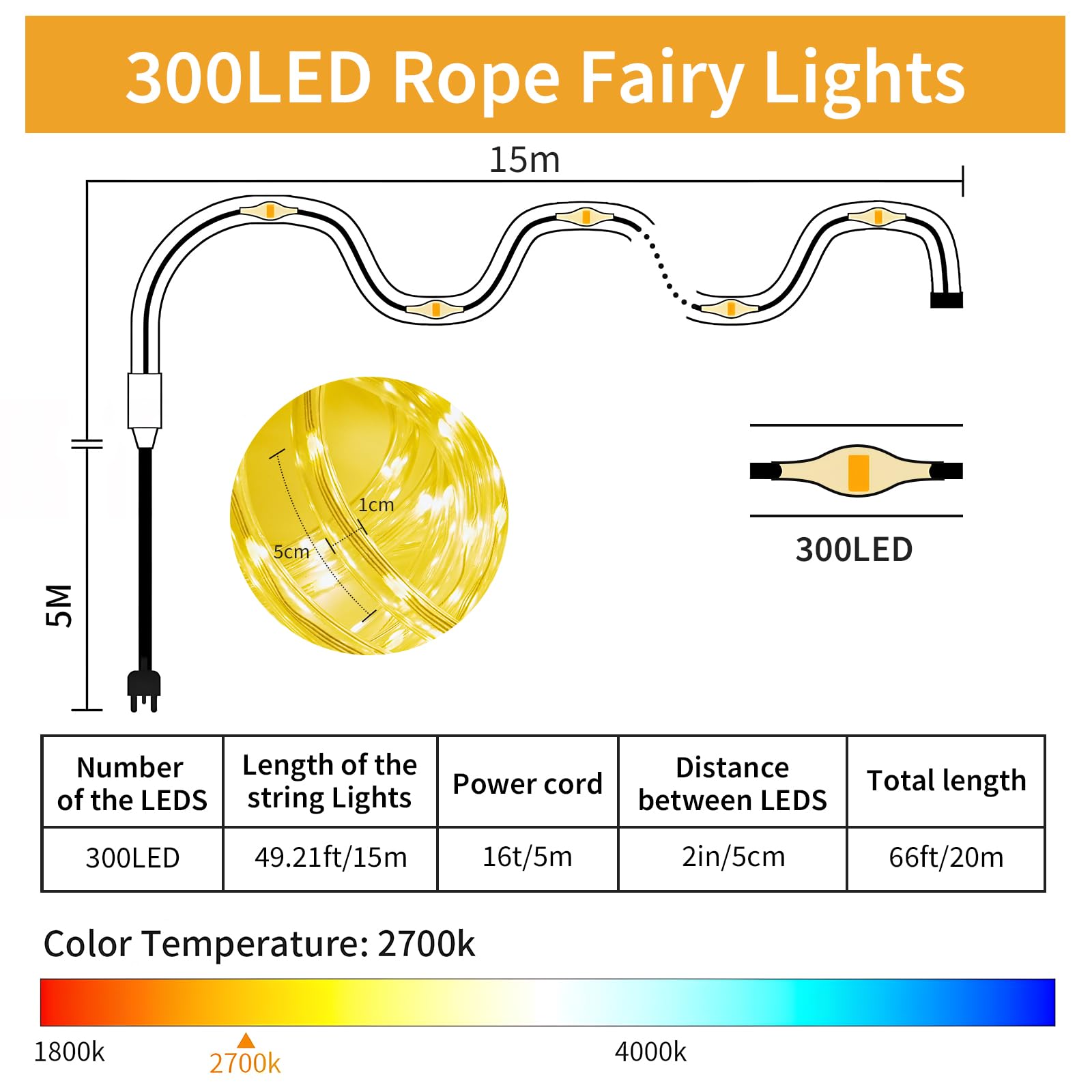 Gresonic Outdoor Rope Lights Mains Powered - Image 2