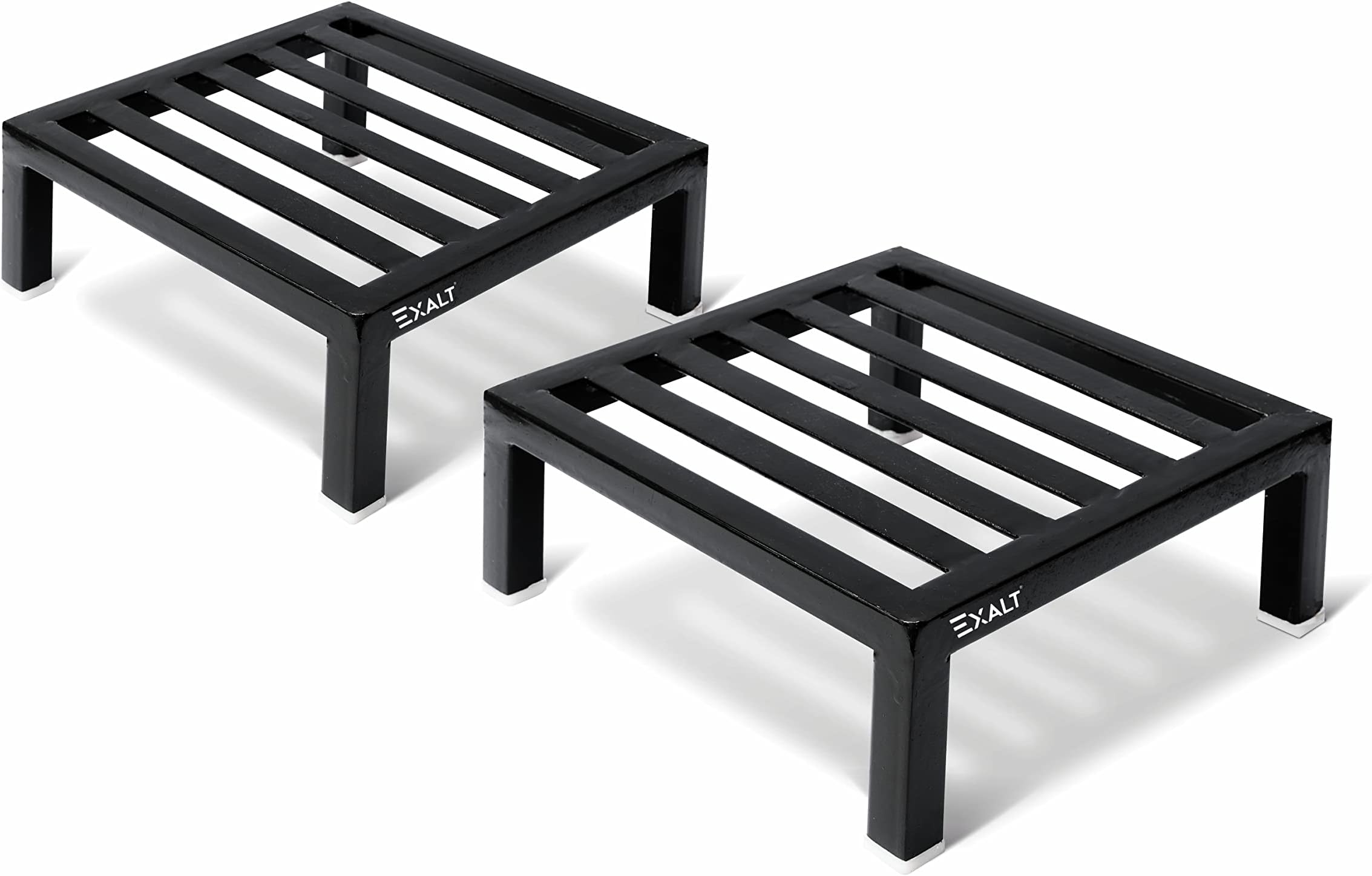 EXALTFlower Pot Stand Outdoor Plants / Pot Stands For Indoor plant of High Grade Metal in Black Color (Pack Of 2)