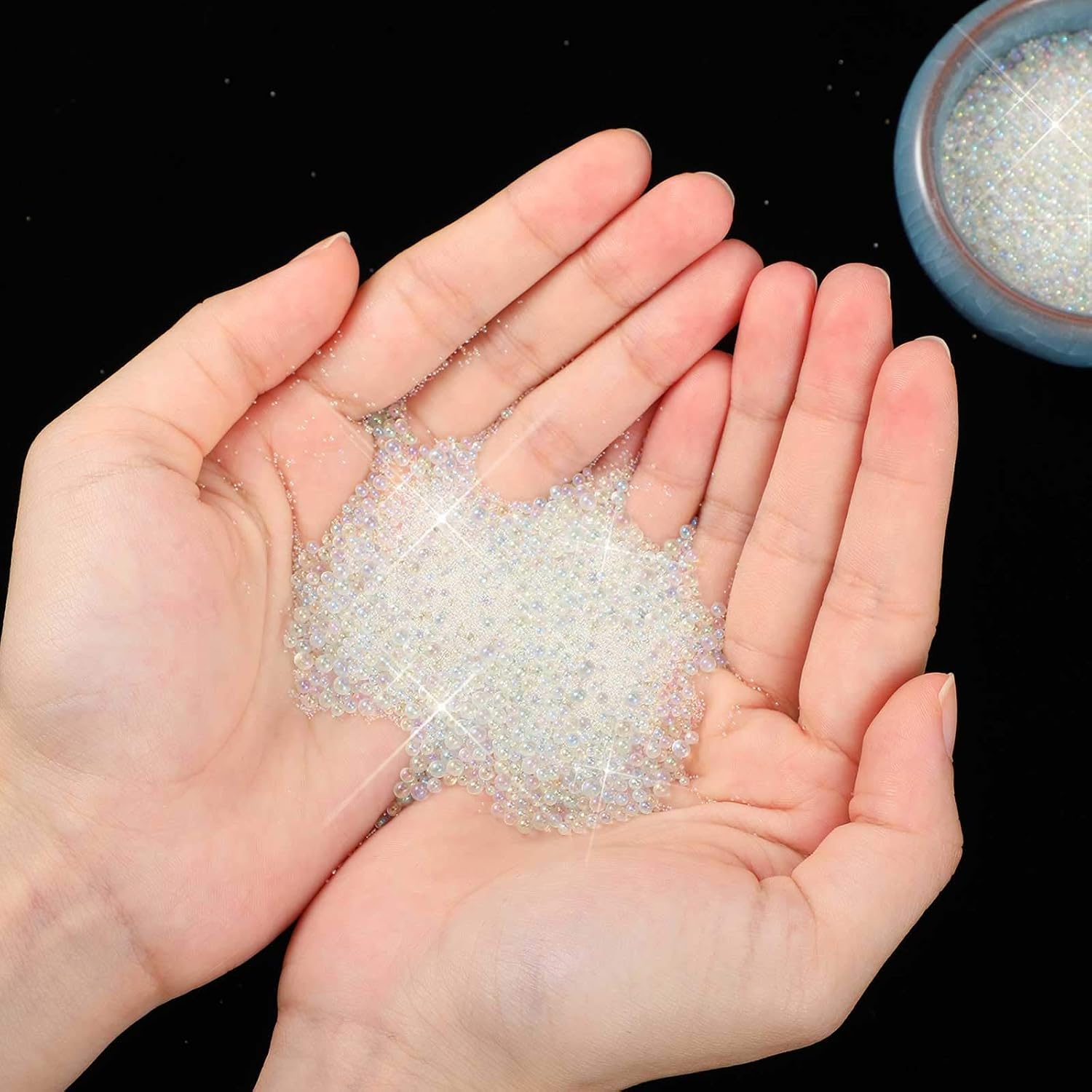 100 g UV Resin Bubble Beads 0.4 mm to 3 mm Droplet Bubble Beads Fillers for DIY Shaker Resin Molds Resin Pendant Jewelry Making (Transparent Color)