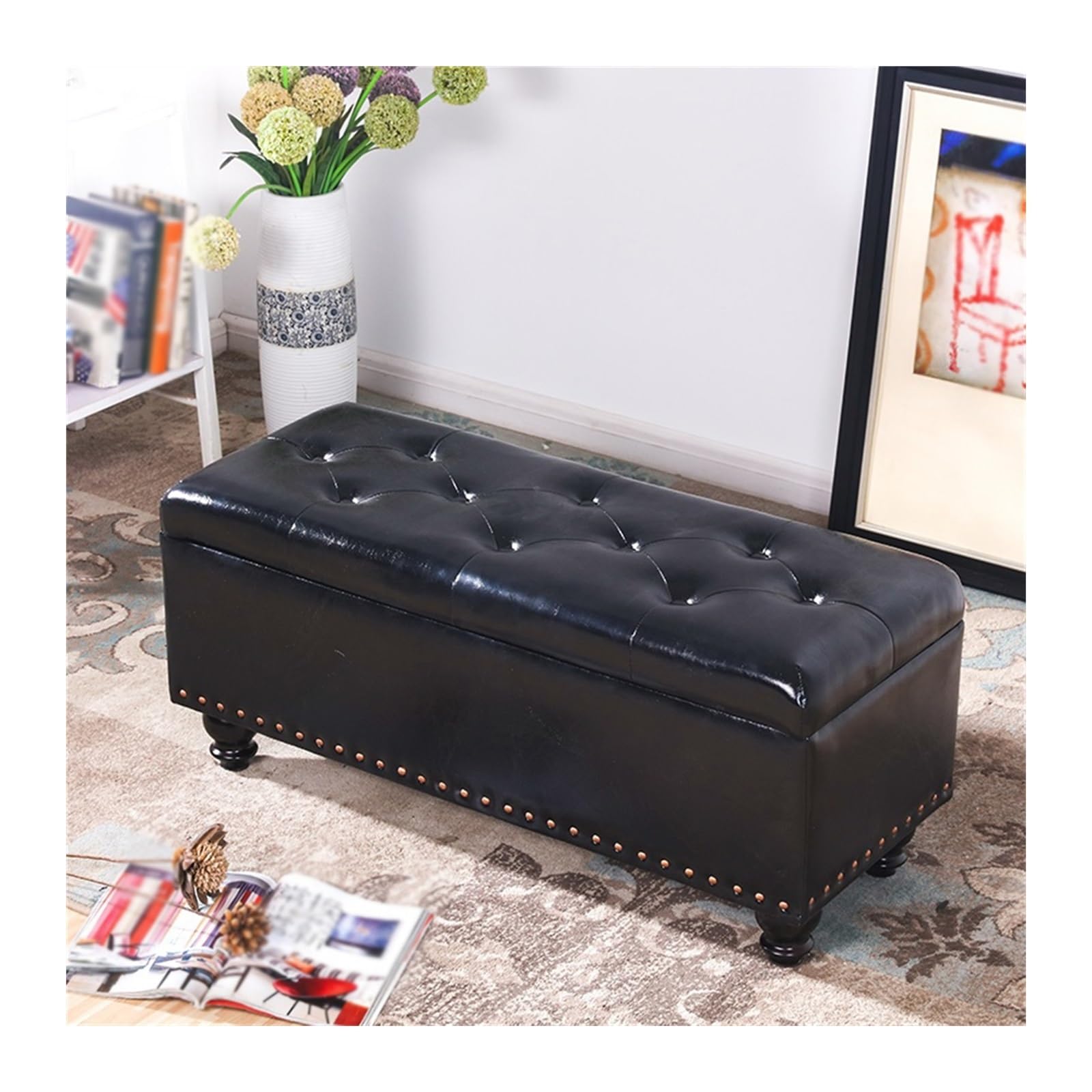 Tabouret à langer multifonctionnel rectangulaire au design épuré
