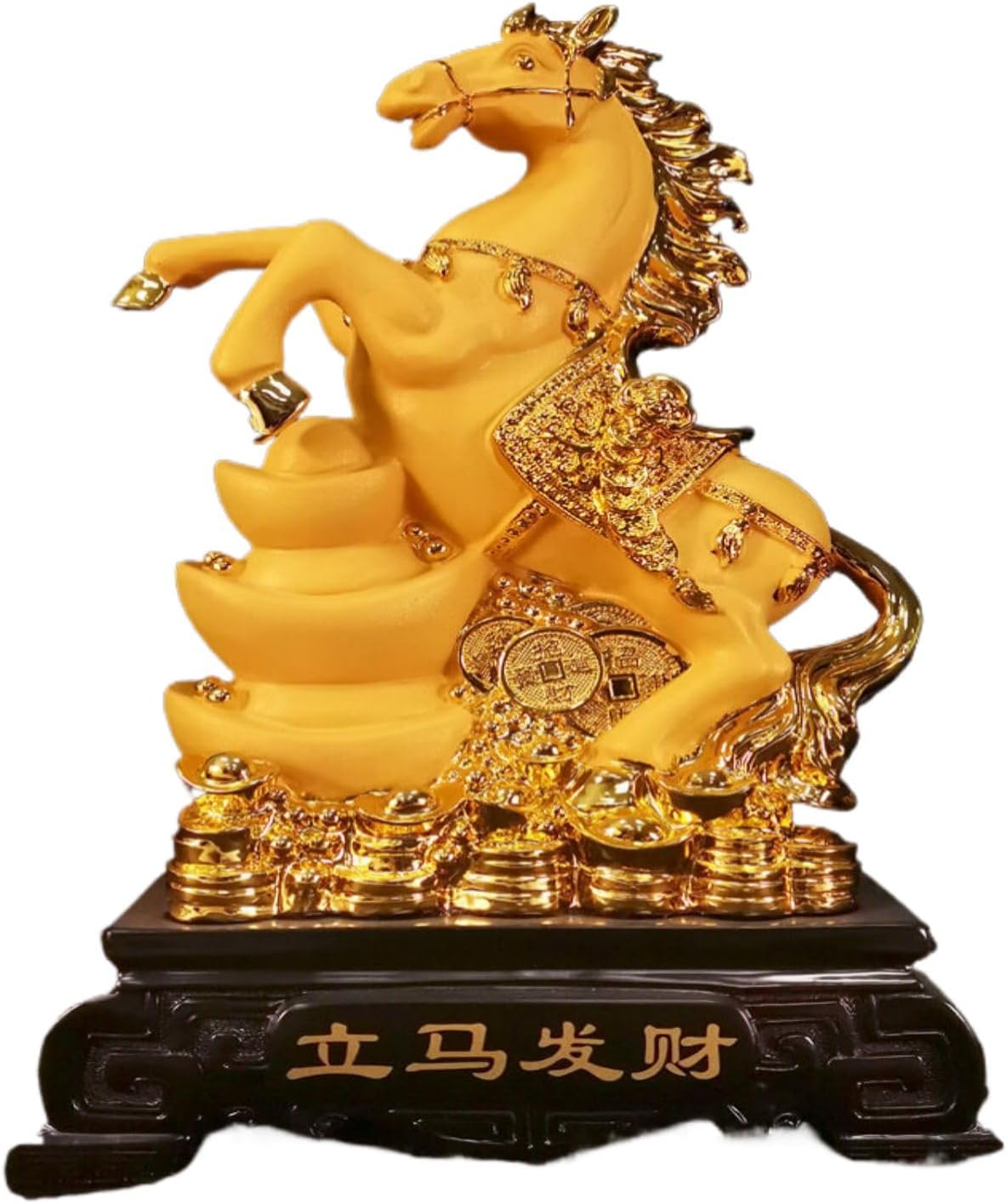 沙金生肖马摆件 Feng Shui Figurine Home Office Decor Chinese Gifts 工艺品马上发财家居装饰招财店铺办公室摆设 8182