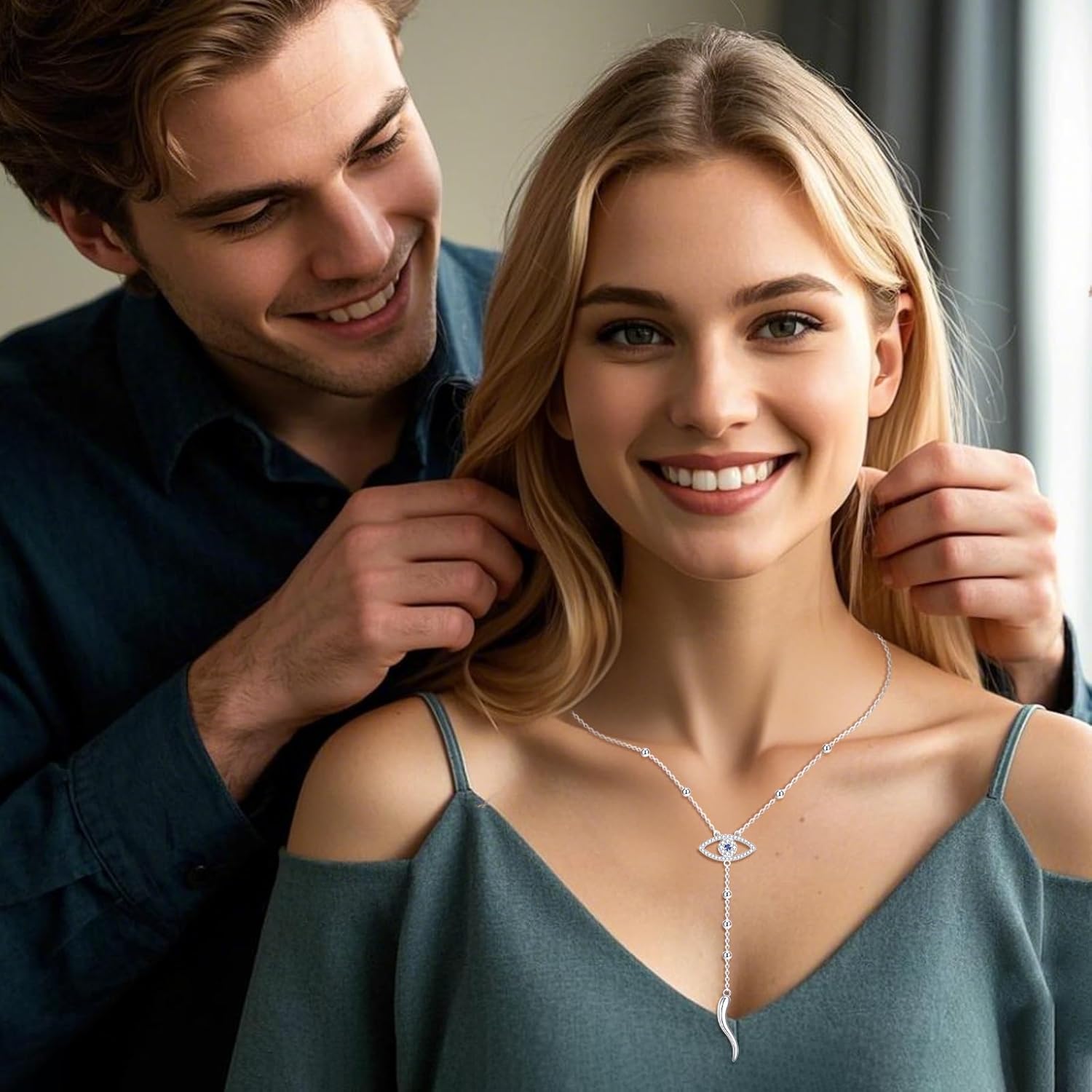 Italian Horn Necklace for Women 925 Sterling Silver Cornicello Necklace Good Luck Italian Protection Amulet Pendant Jewelry for Women - Image 4