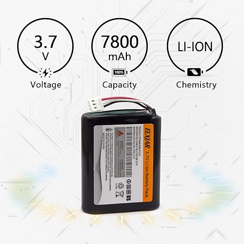 Miniatura 3 de Paquete de 2 baterías de repuesto 3.7V 7800mAh 300-10186 para Honeywell AI05-2, AI07-1, AI07-2, Pro 7, ADT Command Smart Security Panel