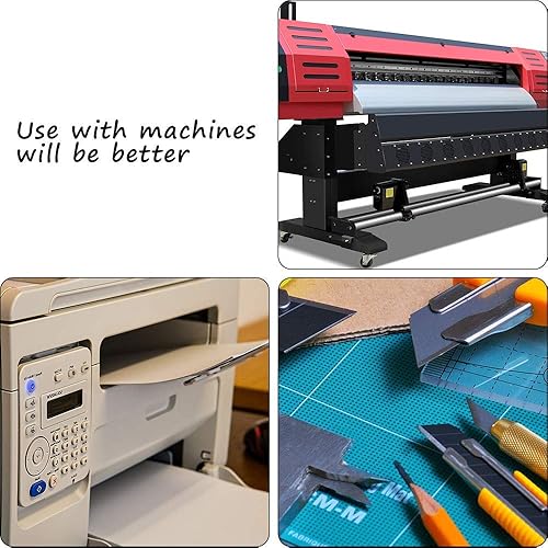 Miniatura 6 de 25 hojas de plantilla en blanco transparente de 4 mil, de Cooyeah, 12.0 x 12.0in, plantillas cuadradas de Mylar en blanco para Cricut, silueta,