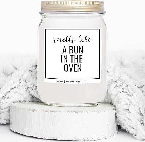 Miniatura 4 de YouNique Designs Vela de anuncio de embarazo para abuelos, papá, familia, tío tía, 8 onzas, revelación de embarazo a los padres, velas de