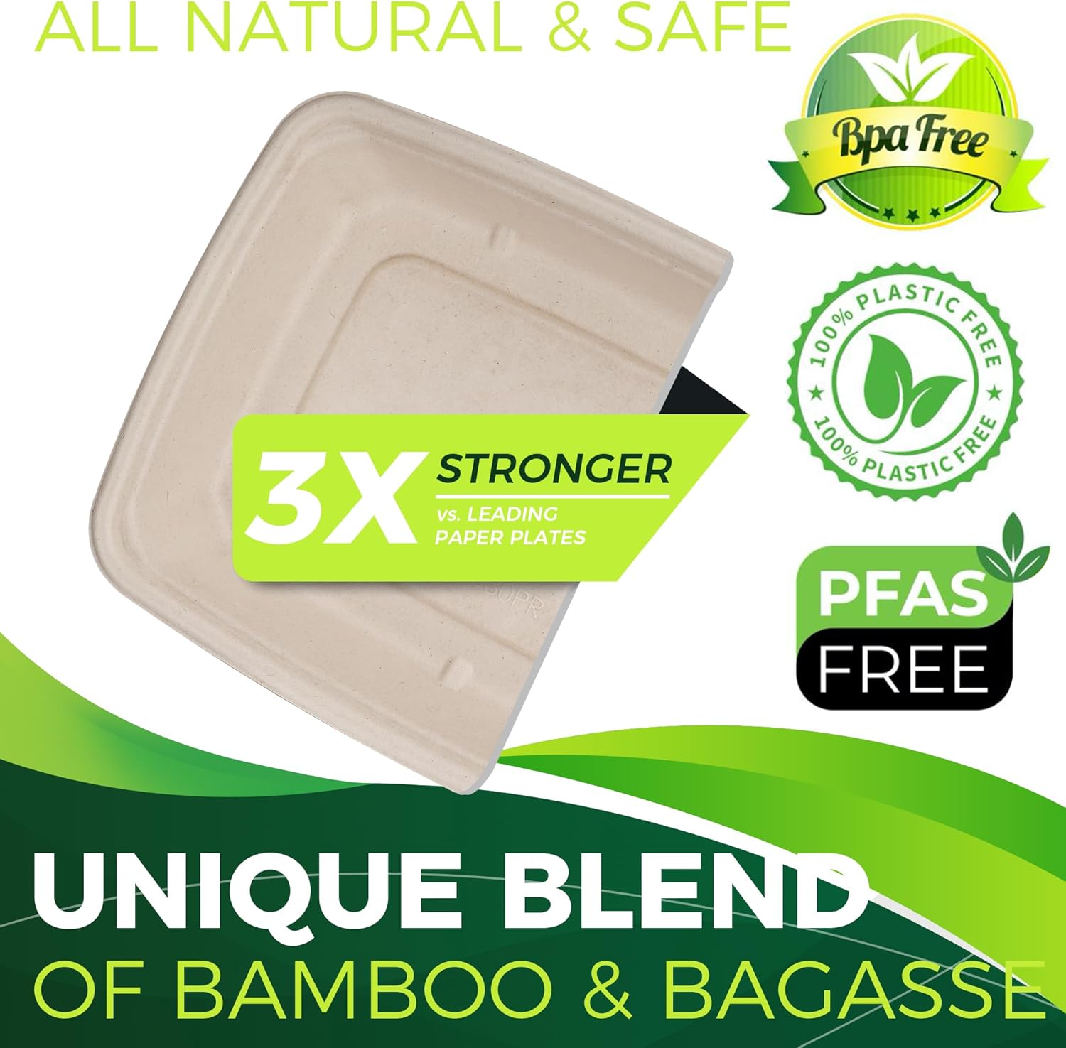 32oz Large Rectangle Paper Bowls [100-Pack], Heavy Duty Disposable Bowls Perfect for for Taco Salad, Burrito, Nacho, Pasta, Compostable Bowls for Party - Image 3