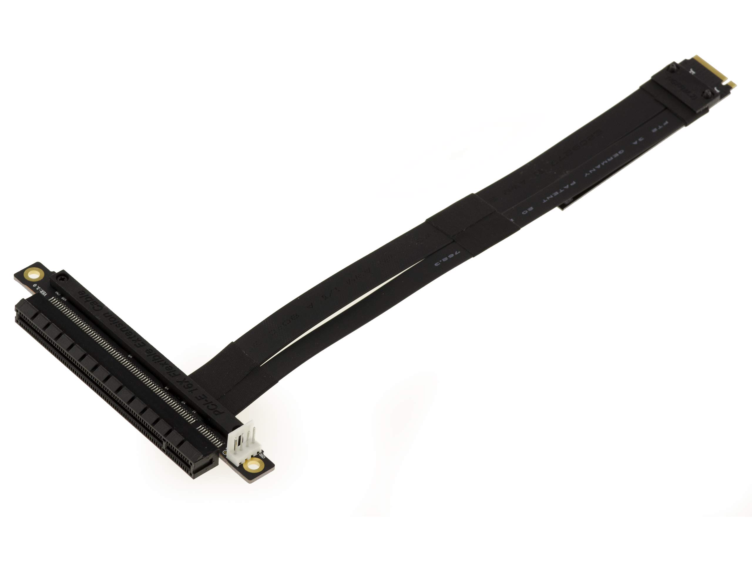 KALEA-INFORMATIQUE Adapter przedłużający typu Riser dla M2 PCIe NVMe M Key do PCIe x16 Female. Długość 20 cm
