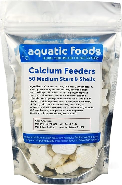 Calcium Feeder Medium Stars & Shells 50ct Bag