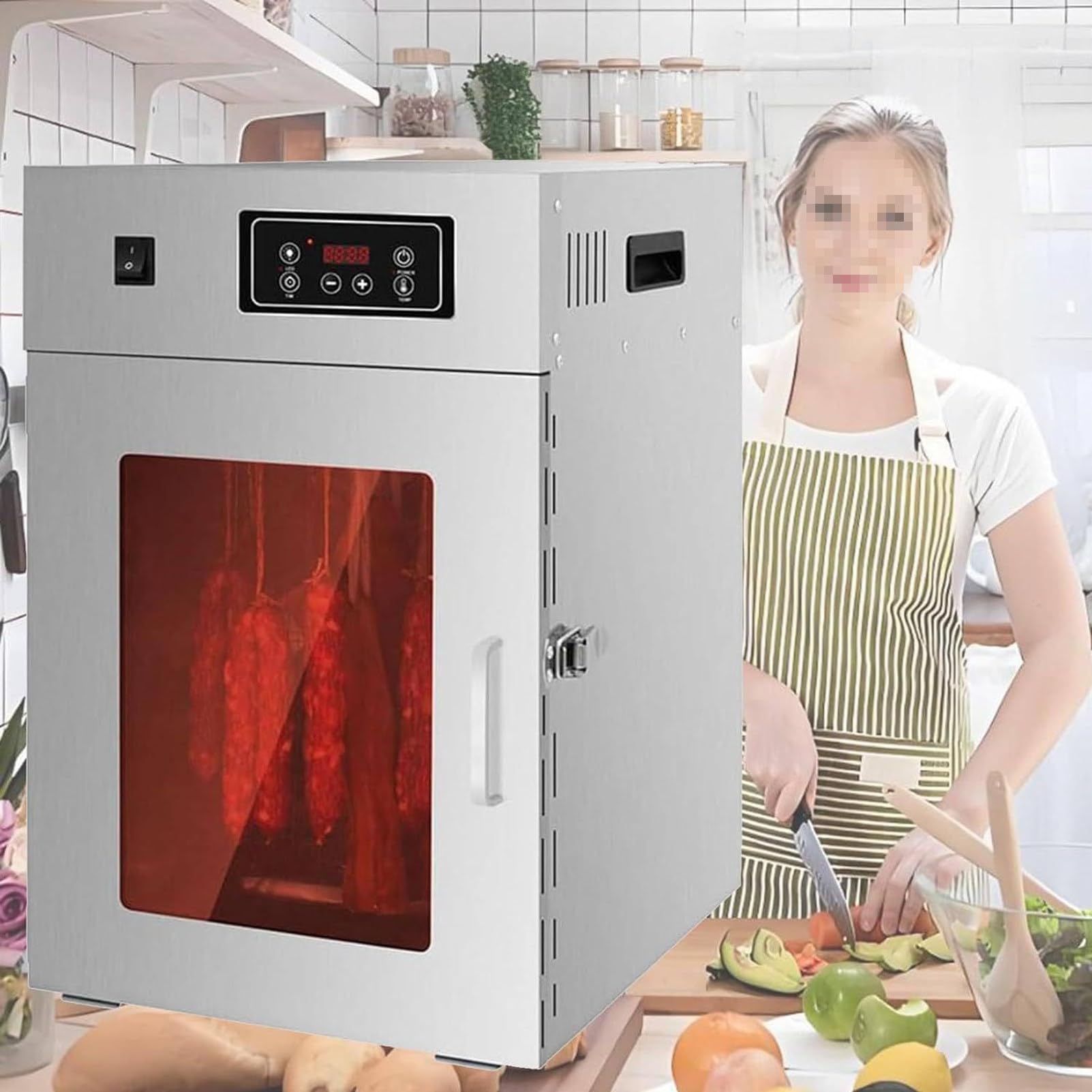 Pnpaea Food Dehydrator, 800W Food Dryer Machine with 24 H-Timer, 30-90℃ Temperature Adjustable and LED Display for Drying Fruit, Meat, Vegetable, Jerky and Pet Treat Large30kg
