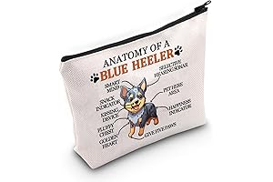 Personalized Anatomy Of A Blue Heeler Makeup Bag