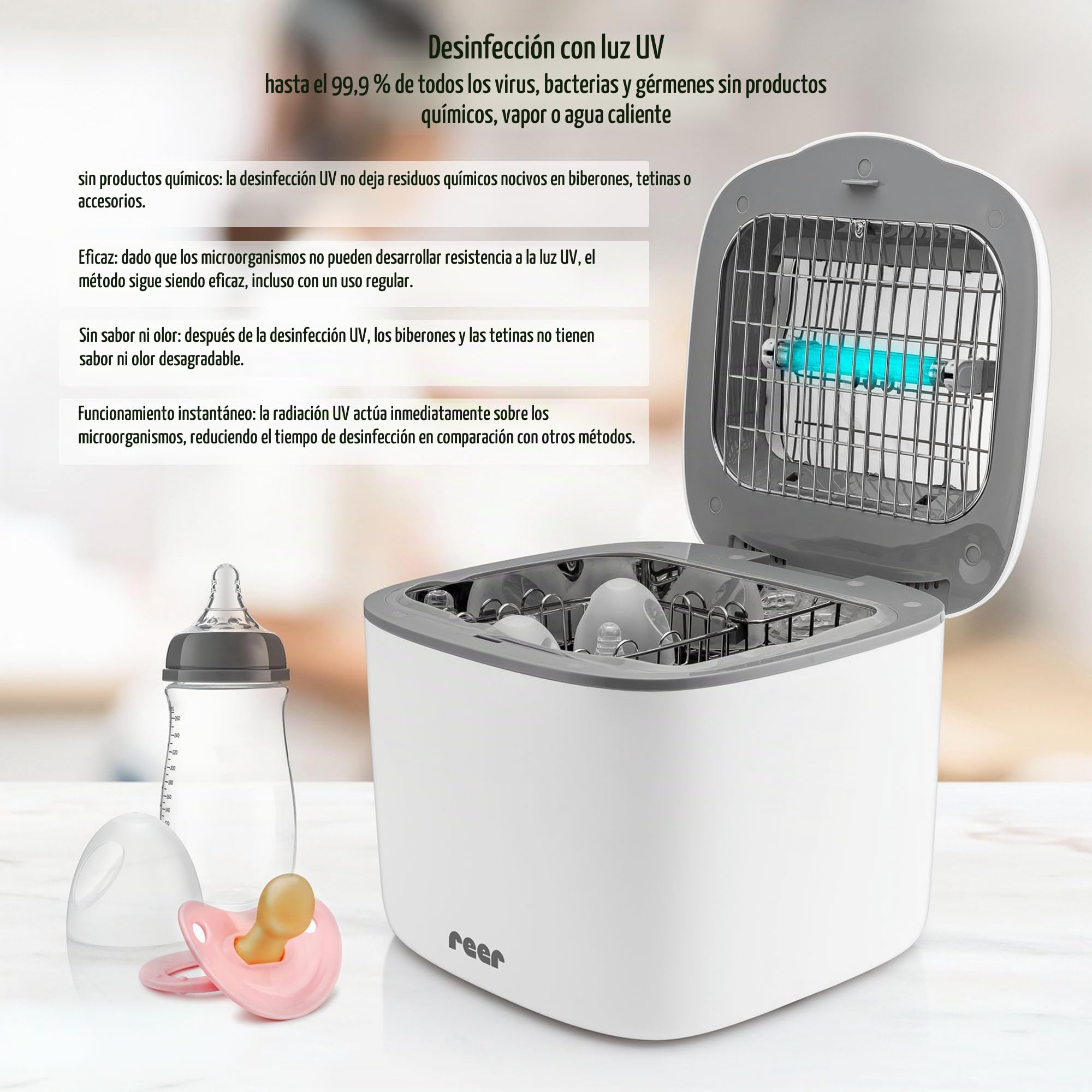 Esterilizador por UV-C con función de secado
