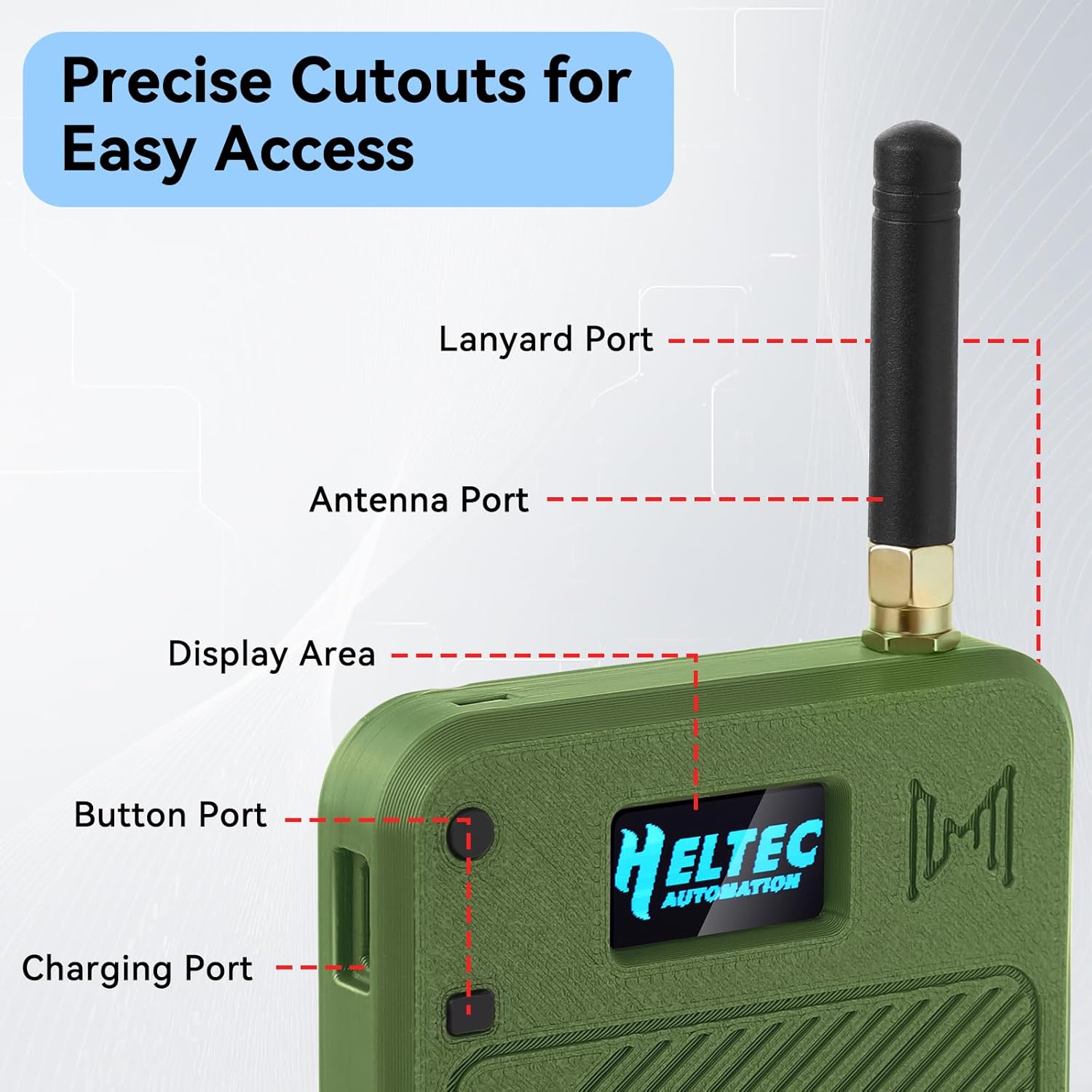 2 Set ESP32 LoRa V3 Development Board with 915MHz Antenna + 3000mAh Battery + Meshtastic Case, ESP32-S3 SX1262 Integrated WiFi Bluetooth OLED Display for Arduino LoRaWAN IOT (N32, Green)