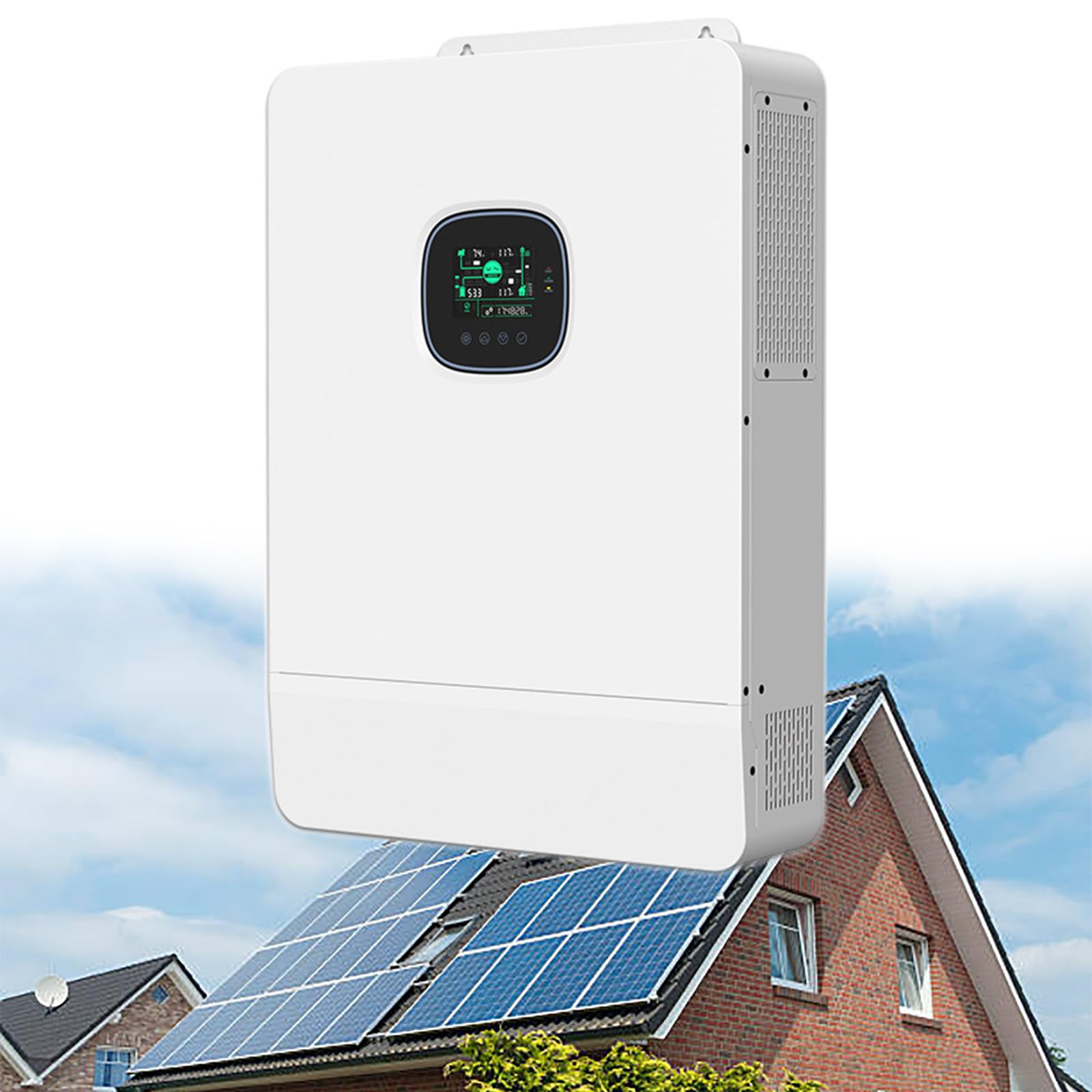 Inverter Ibrido da 10000 W da 48 V CC a 110 V CA, Inverter di Potenza per Collegamento alla Rete e Inverter Solare Fuori Rete MPPT Integrato (Senza Batteria)