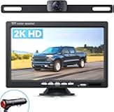 eRapta Backup Camera for Truck 7''HD 2K Front/Rear View Monitor kit IP69 Waterproof Night Vision DIY Grid Lines for Car RVs Trucks Tractors Bus Semi-Trailers Pickup AY7