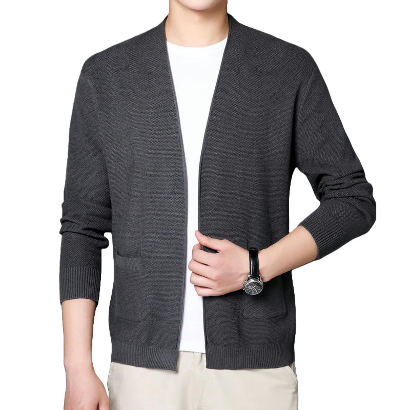 Pull en tricot homme coupe ajustée style coréen coloris uni casual
