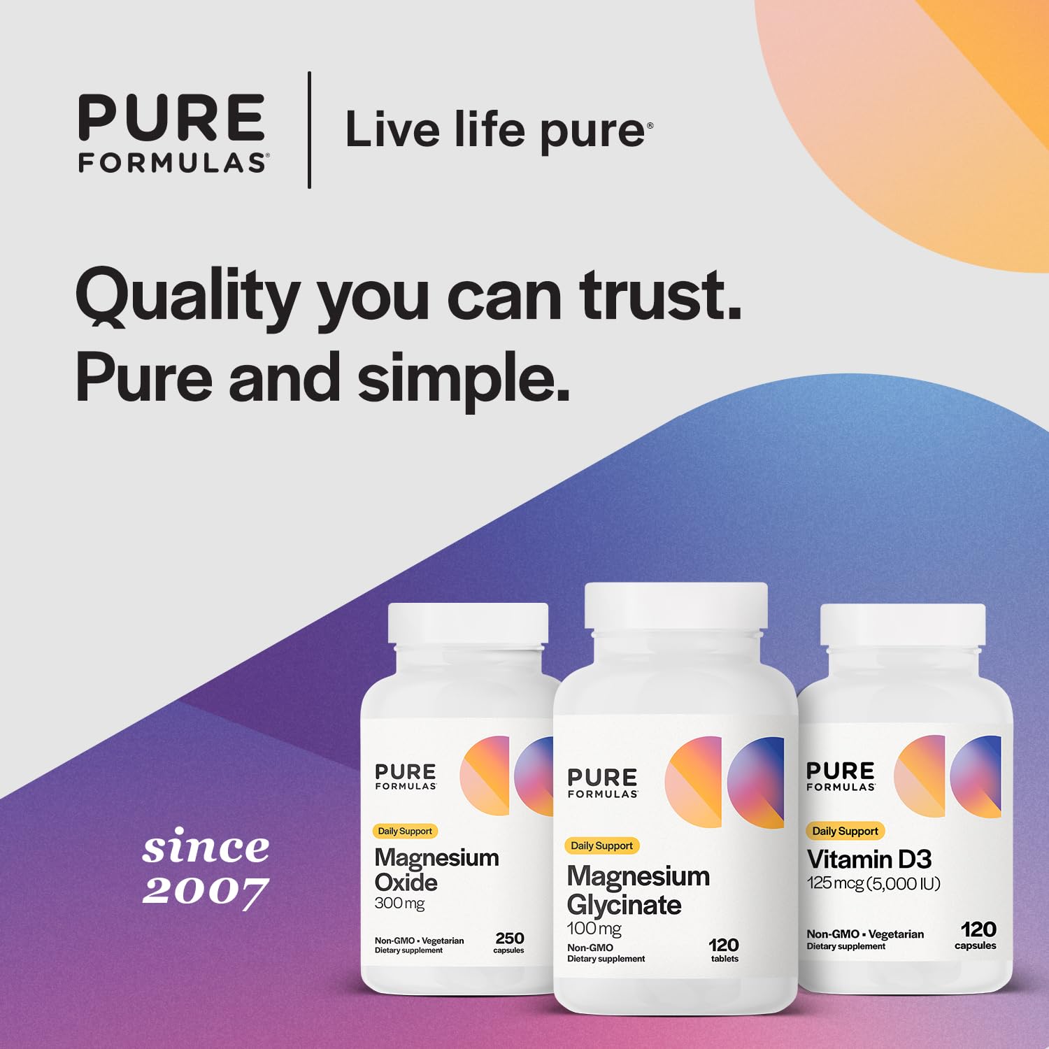 PureFormulas Magnesium Glycinate 100 mg Daily Support for Stress, Nerves, Sleep, Muscles, Metabolism Pure Magnesium Glycinate Supplement for Women and Men Magnesio Non-GMO 120 Tablets — Amazon image 6