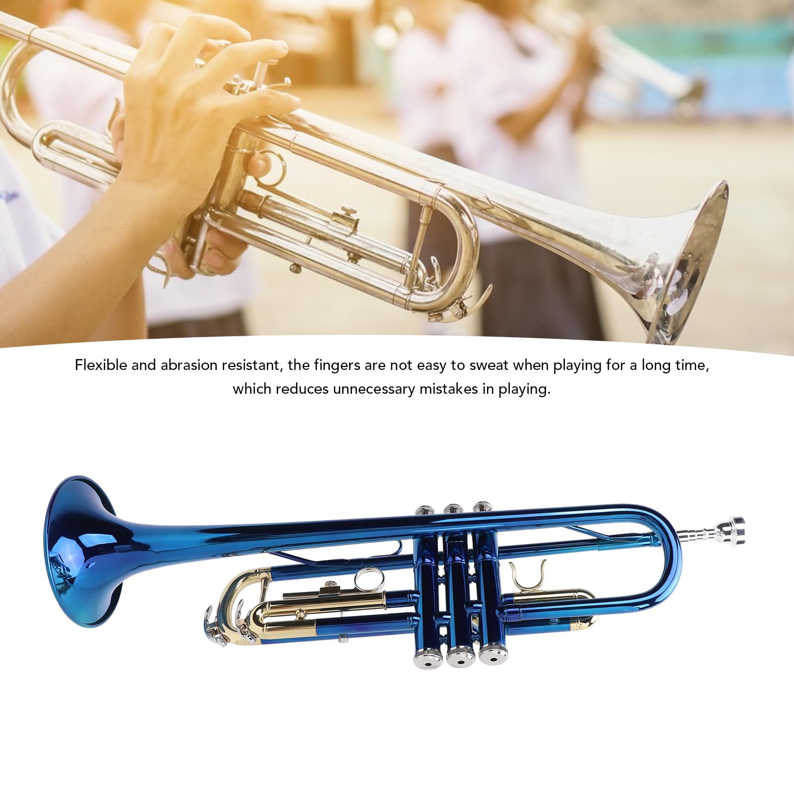 Tromba in Sib, Tromba Dalle Prestazioni Professionali con Bocchino Originale, Doppie Valvole Impermeabili, Comodi Pulsanti per le Dita, per Studenti e Musicisti Adulti