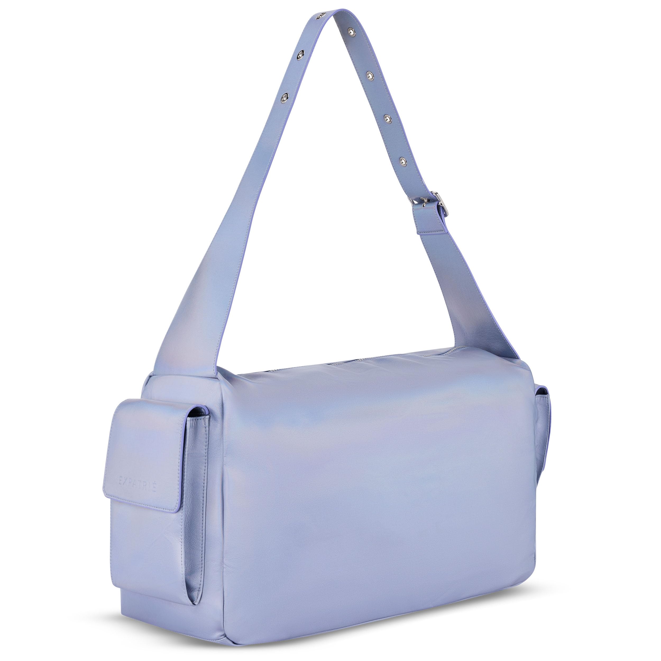 Expatrié Bolsa de Viaje Mujer Púrpura Arco Iris - Nova - Bolso de Deporte con Muchos Compartimentos - Weekender Equipaje de Mano - Bandolera Grande para Bebé, Gym, Avión y Hospital