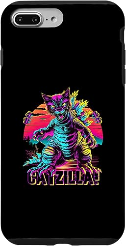 Miniatura 9 de iPhone 14 Pro Max Streetwear Synthwave 80s 90s Catzilla Cat Japanese teen Case