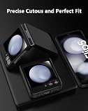 Cresee Coque Compatible avec Samsung Galaxy Z Flip 5 (2023) Housse Polycarbonate Rigide Étui Coque de Protection Mince pour Z Flip5, Noir - 3
