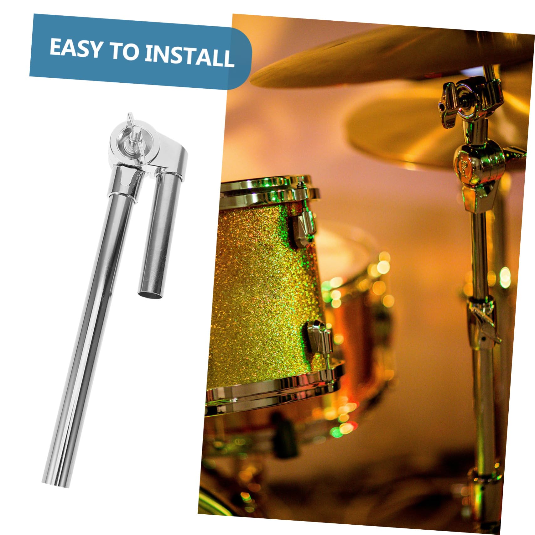 NULYLU Drum Stand Mount Drum Rack Stand Mount for Tom Drum Easy to Install Bracket and Drum Hardware Set