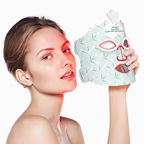 Red Light Therapy Mask for Face, 7 Colors LED Face Mask Light Therapy At Home, Led Face Mask Light Therapy, Green - Green