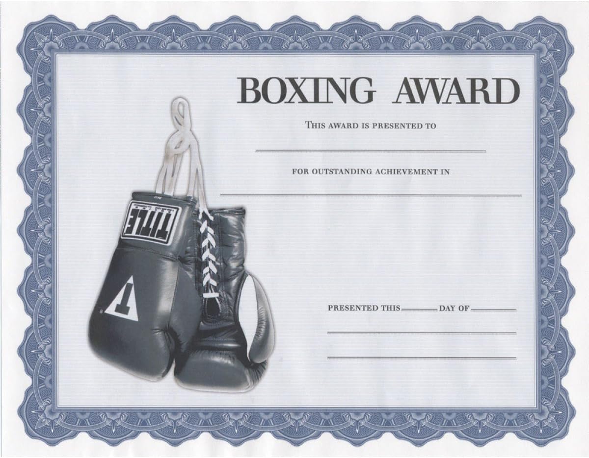 Title Boxing Award Certificates Sports & Outdoors