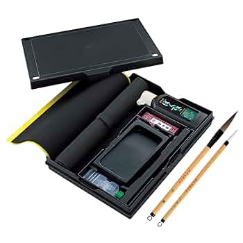 Amazon | 呉竹 大人用書道用品 書道セット 中級者向け 黒 GM1-30