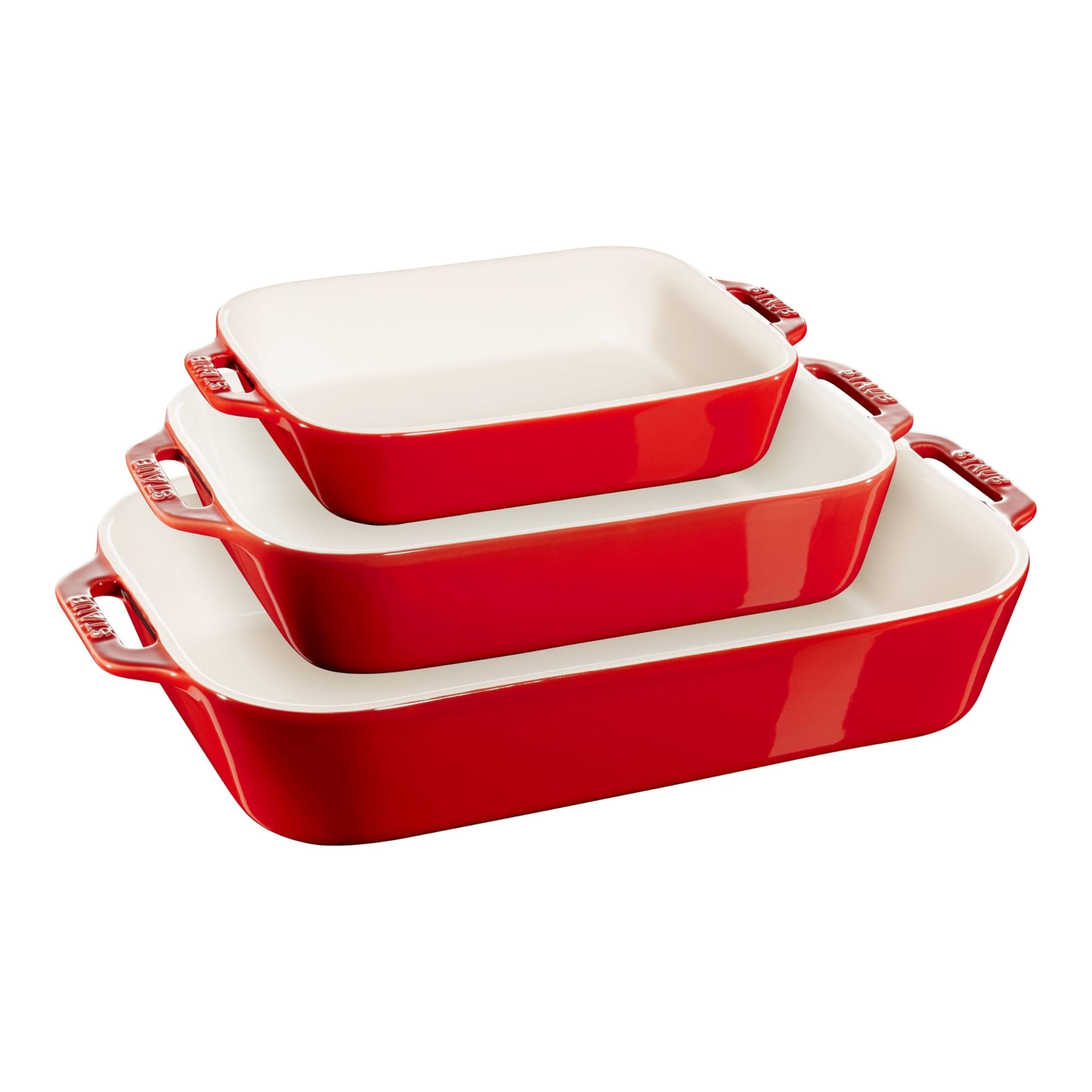 Amazon.com: STAUB Ceramique 3 Piece Ceramic Rectanguar Oven Dish