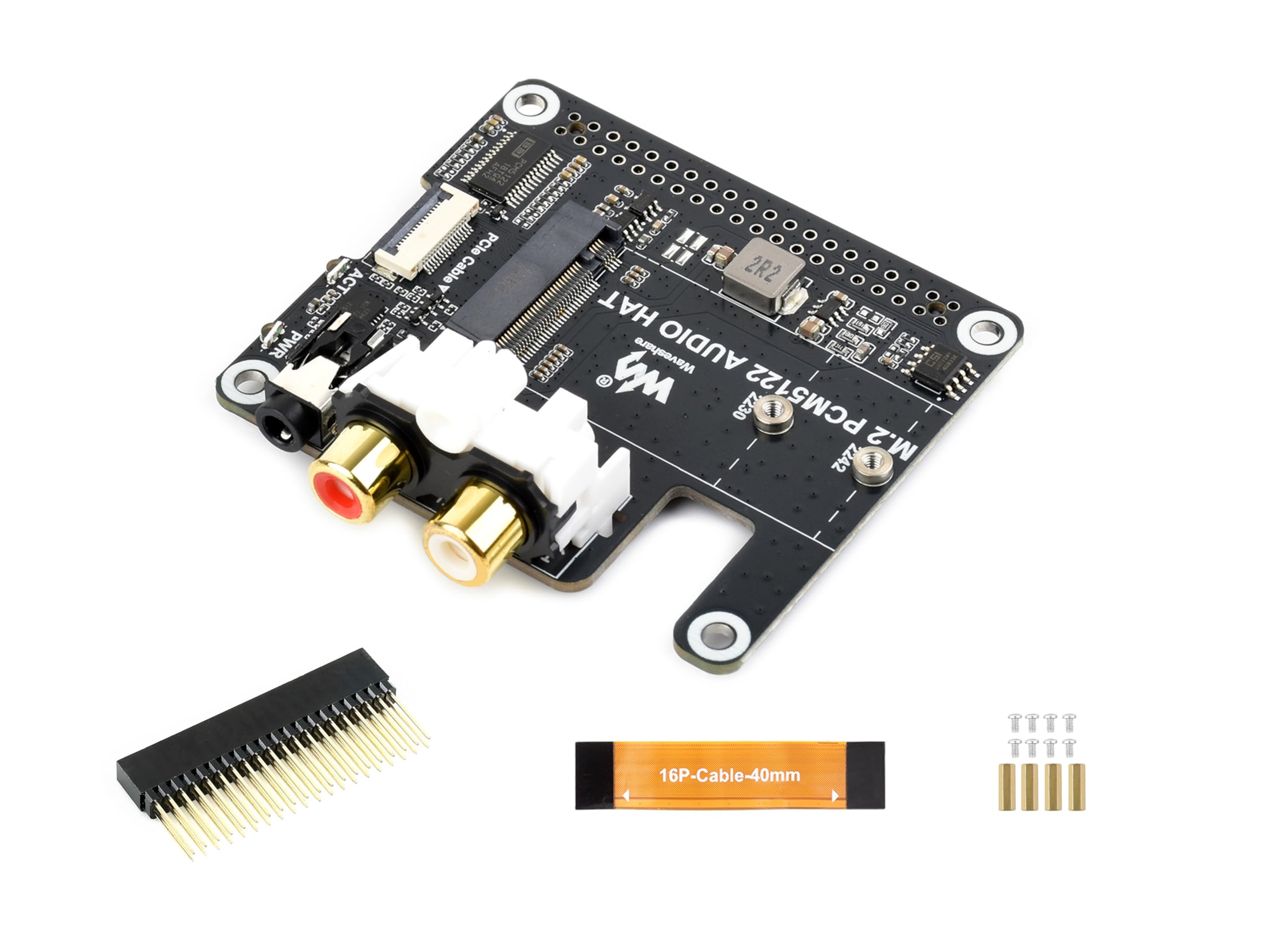 HAT PCIe a M.2 para Raspberry Pi 5 ideal para crear un centro multimedia con audio de 3.5mm 8