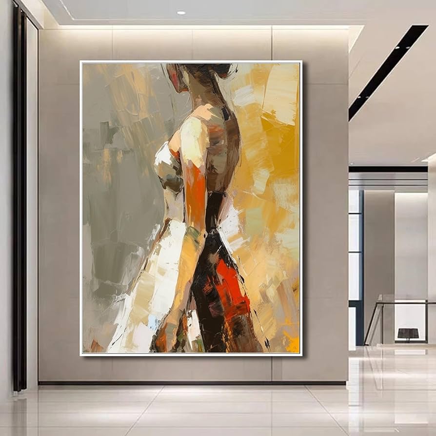 人物画 ２点セット P8 油彩画 oil painting art Amazon.com: Yahedoba Original Multi-person Abstract Canvas