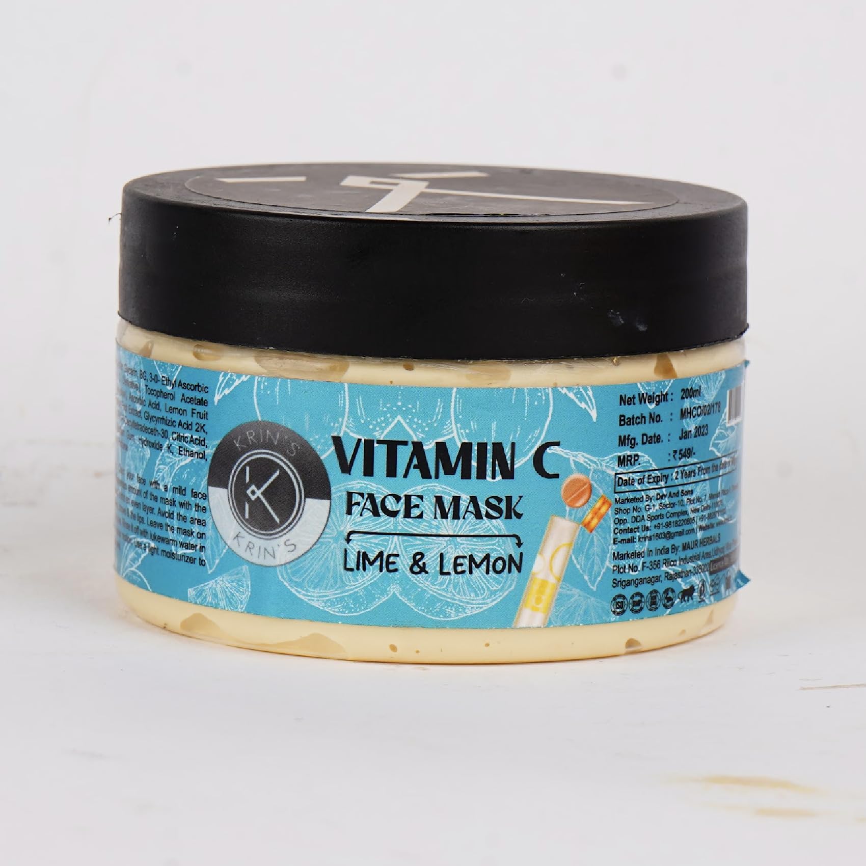 Krin's Vitamin C Face Mask | Lime & Lemon - 200ml