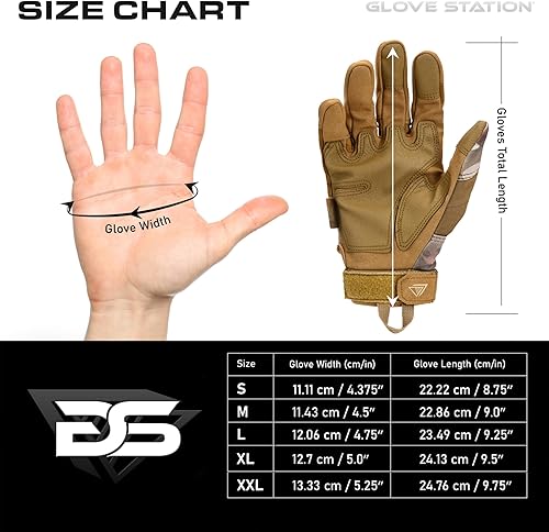 Miniatura 68 de Glove Station - Guantes tácticos para hombre, equipo funcional para pantallas táctiles con protección rígida en los nudillos, para motocicleta