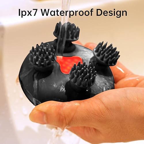 Vista 8 de COMFIER Masajeador de cabeza inalámbrico para el crecimiento del cuero cabelludo con 3 modos de amasado, masaje de cabello impermeable con 8 garras