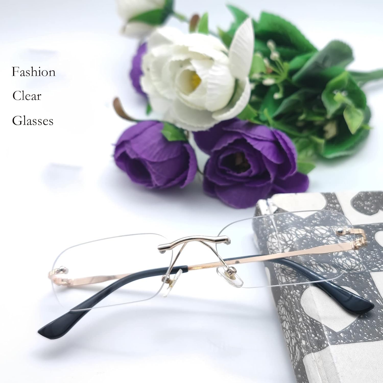 Retro Small Narrow Rimless Sunglasses Trendy 90s Tinted Frameless Rectangle Sunglasses Ultralight Y2k Sun Glasses