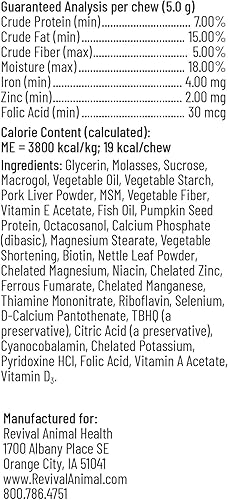 Miniatura 3 de Breeder's Edge Oxy Mate - Suplemento prenatal para perros medianos y grandes, 60 unidades masticables suaves