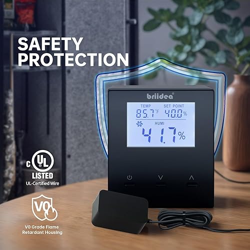 Miniatura 4 de Briidea Gun Safe Dehumidifier with Smart Humidity Control, Real-Time Temperature & Humidity Display, Energy-Efficient Moisture Protection, Fits
