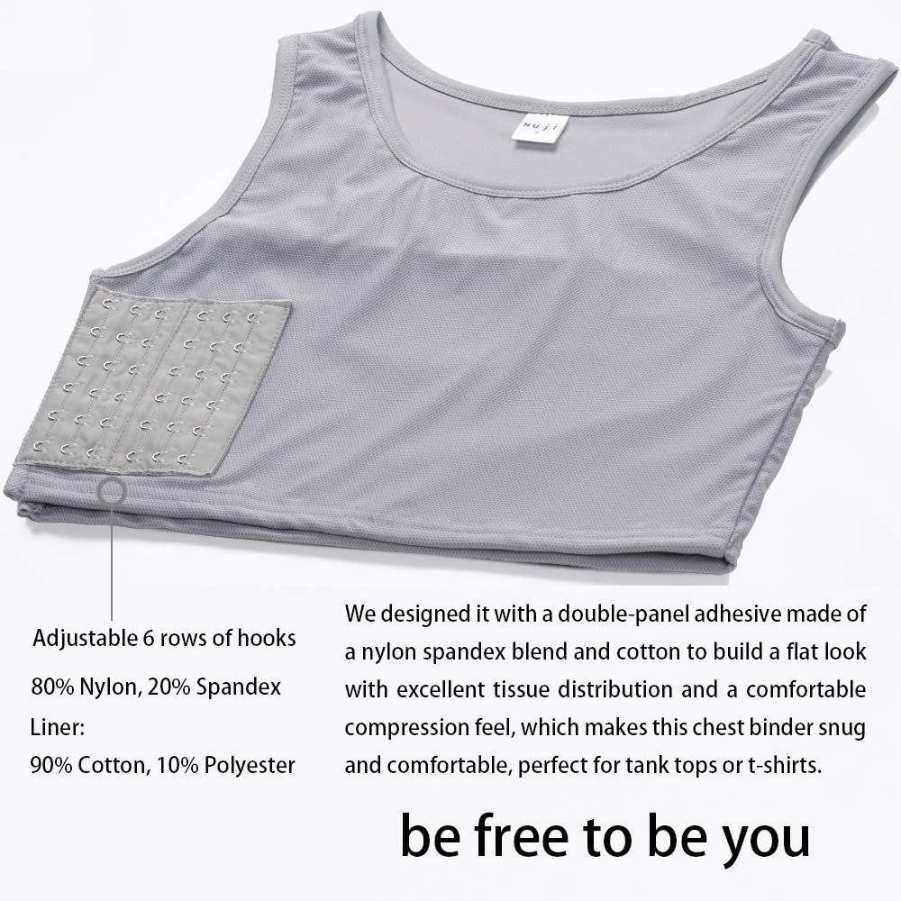 XUJI FTM Transgender Elastic Breathable Half Chest Binder - Image 3
