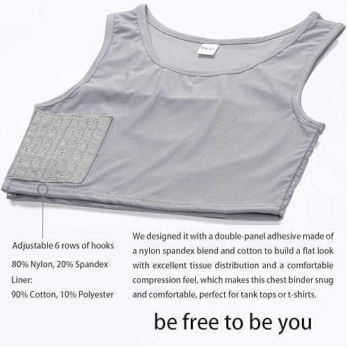 Miniatura 3 de XUJI FTM Transgender - Carpeta elástica transpirable de medio pecho