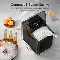 Vista 6 de Typhur Fast Nugget Ice Maker, Chewable Pebble Ice Machine Countertop with Self-Cleaning Pump & 8-Pack Cleaners, 35lbs/24H Crushed Ice for Kitchen