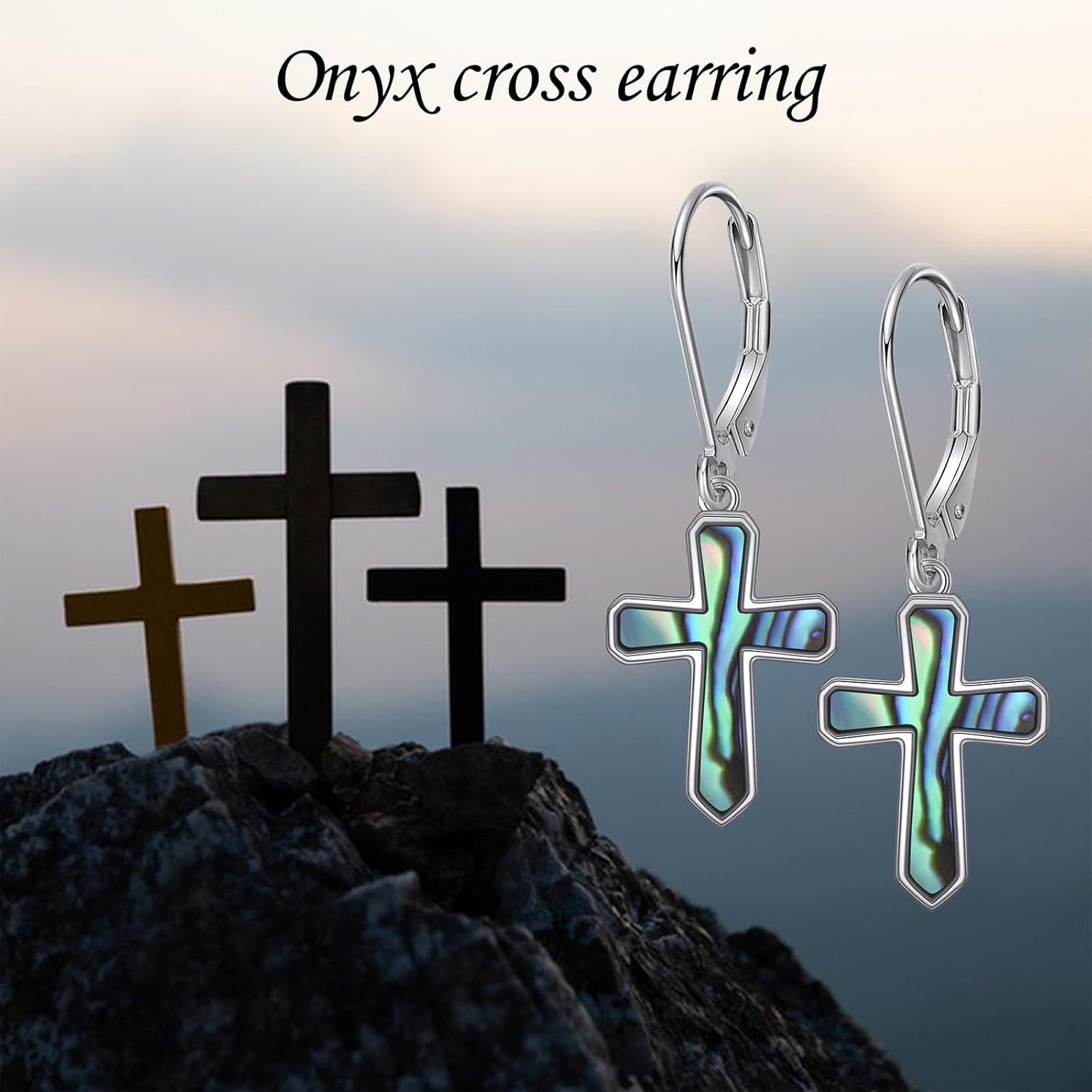 Cross Earrings 925 Sterling Silver Dangle Earring Gifts for Women - Image 6