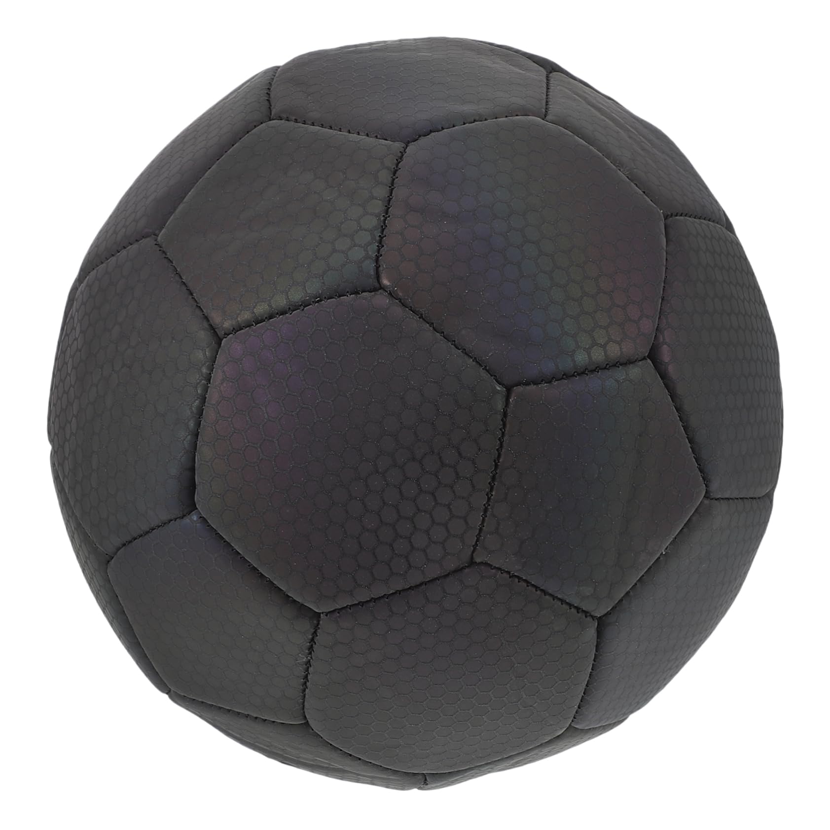 Balón de Fútbol Holográfico Luminoso Reflectante para Entrenamiento | Goma, Cuero Sintético y Vejiga de Butilo, Uso en Interiores y Exteriores, para Niños, Niñas y Jóvenes