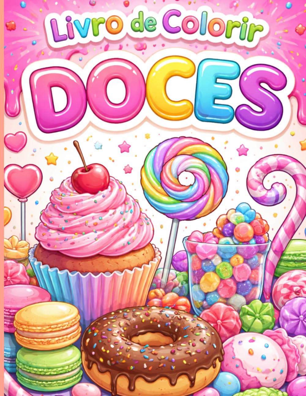 livro de colorir doces: doces