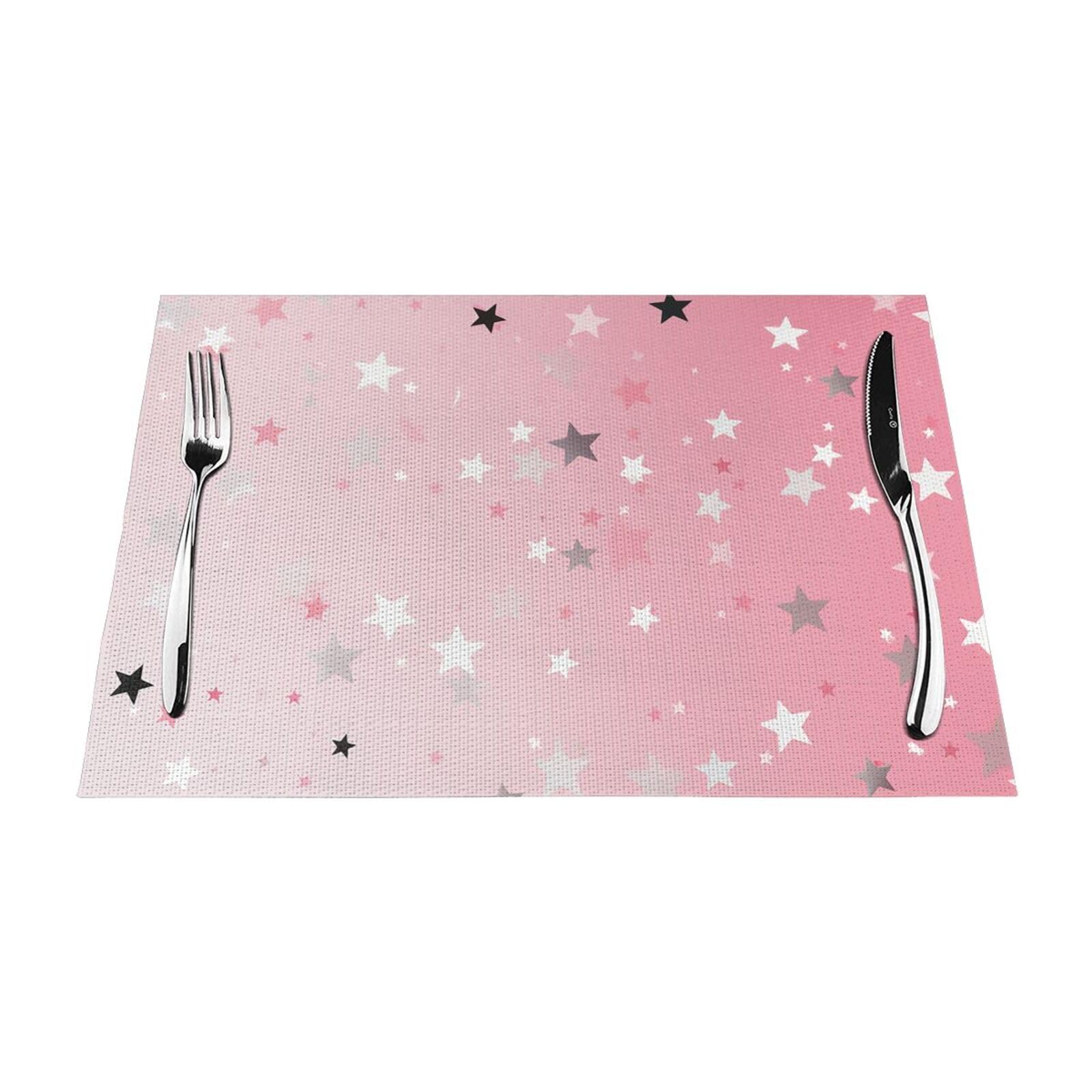 Set de table lavable pour enfant et adulte éliminant les taches de cuisine en lot de 6 vinyle