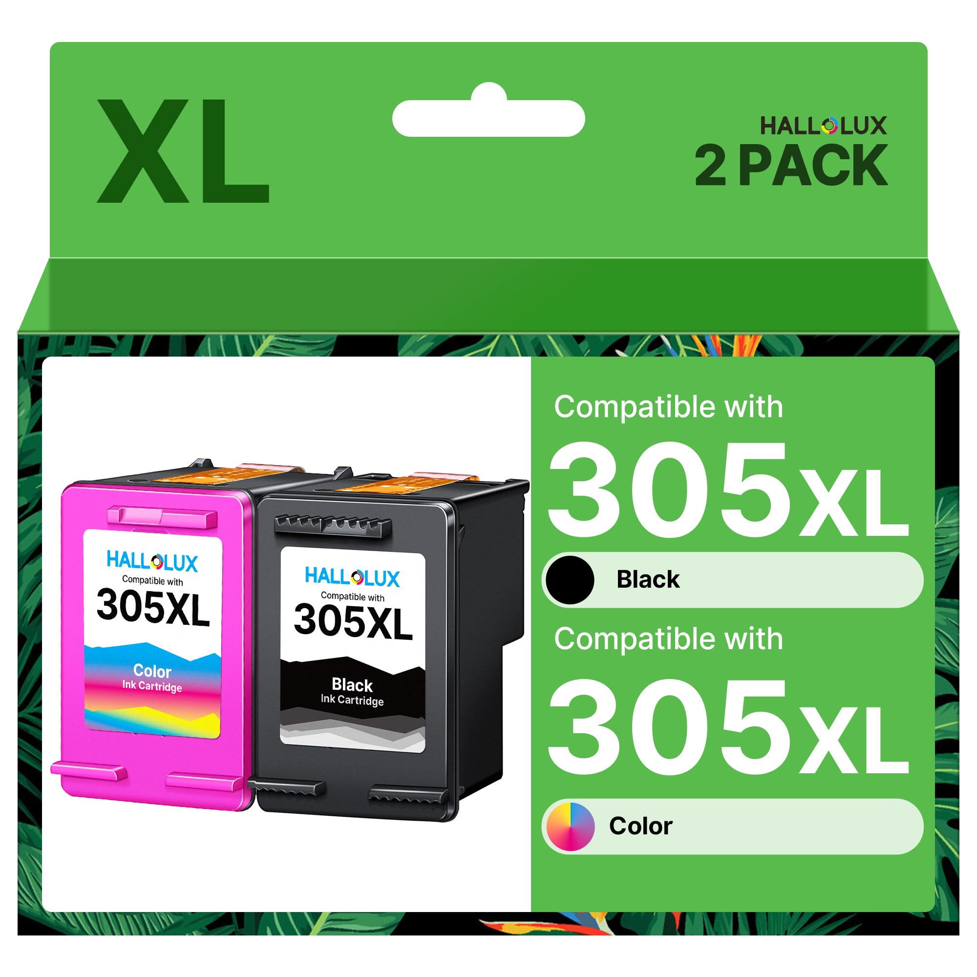 305XL Ink Cartridges Replacement for HP 305 Ink Cartridges for HP DeskJet 2700 2710 2720 2720e 2722 Plus 4100 4120 4130 Envy 6000 6010 6020 6020e 6032 6032e 6055 Envy Pro 6400 6420 (Black, Colour)